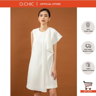 Đầm suông ngắn vai chờm xếp ly lệch 1 bên d.chic ms: 2812910