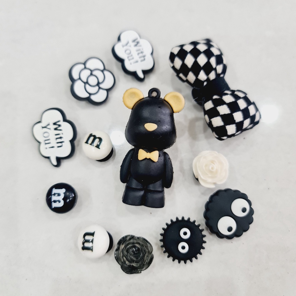 Bộ Sticker trang trí dép Cross đá cao cấp, Bộ phụ kiện dép crocs jibbitz crocs jb crocs