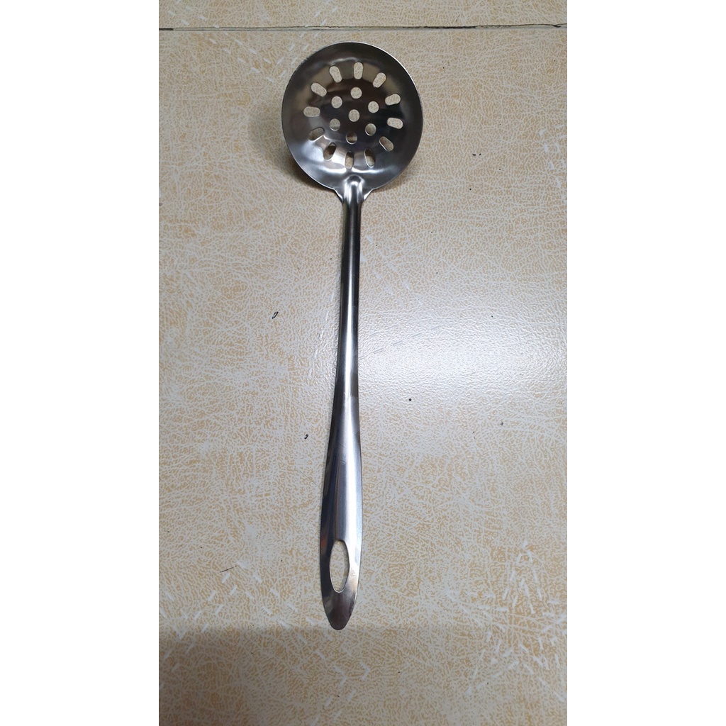 Muôi múc trân châu Inox Muôi thủng vợt topping Muôi vớt đồ lẩu Muôi thủng múc thạch nấu chè Vá múc nước lèo Muôi múc can