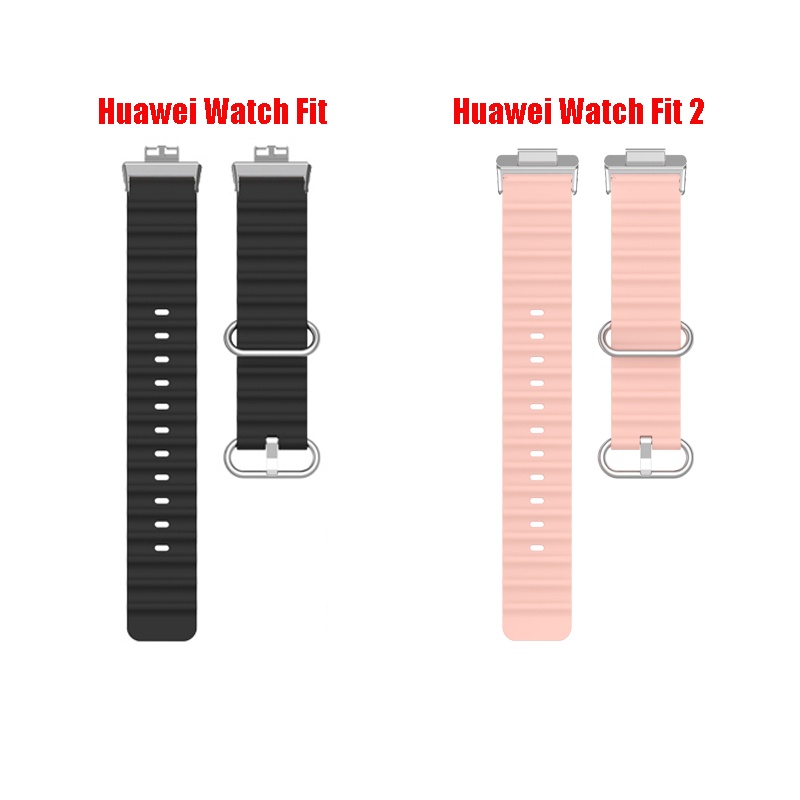 Dây Đeo Silicon Có Khóa Kim Loại Cho Đồng Hồ Thông Minh huawei watch fit 2 / fit / fit