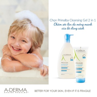 Nhập khẩu sữa tắm gội cho bé aderma primalba cleansing gel 2in1 750ml gel - ảnh sản phẩm 3