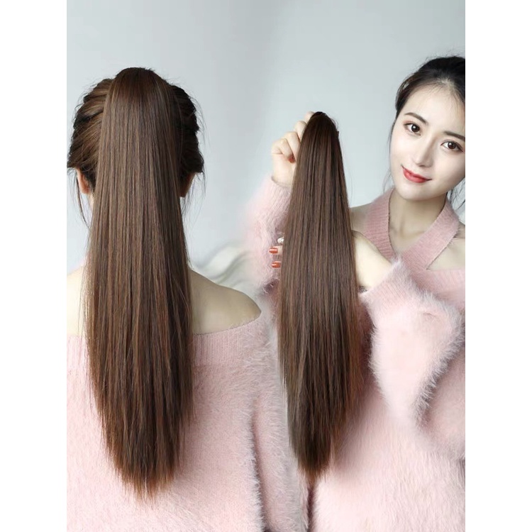 Tóc Giả Toupee Ngoặm tóc đuôi thẳng dài cao cấp. Kẹp tóc thẳng dài 55cm loại siêu nhẹ và loại dày
