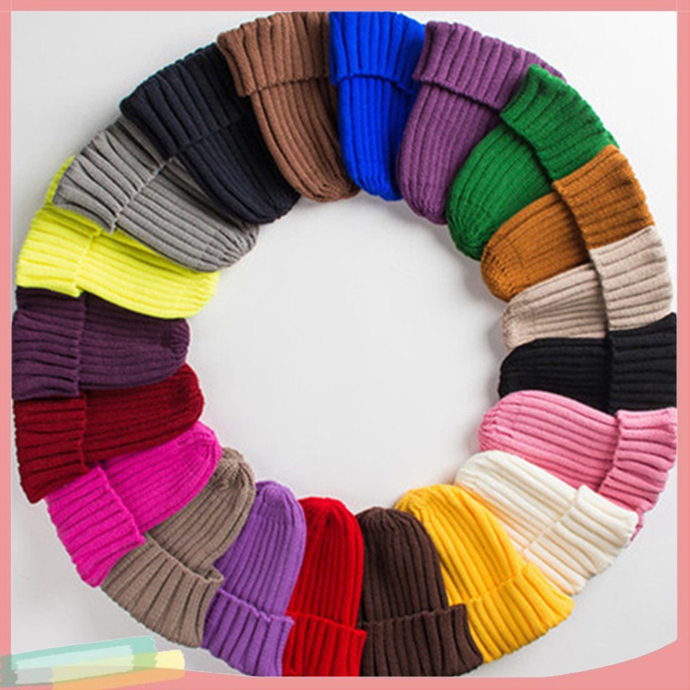 Mũ Trùm Đầu Màu Trơn Chất Liệu Cotton Trang Trí Bóng Lông Xinh Xắn Cho Nữ