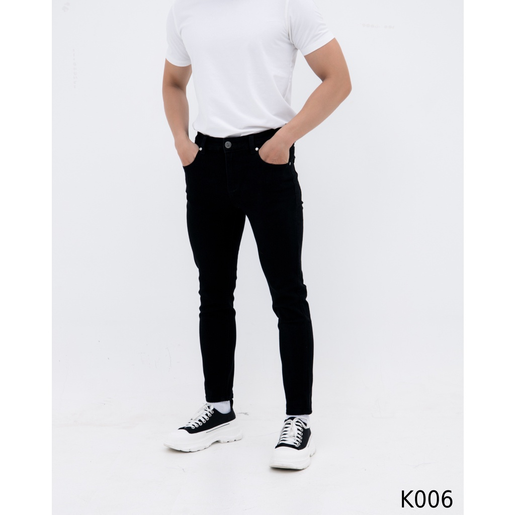 Quần Jeans Đen Trơn Dài Ôm slimfit - 2K - K006