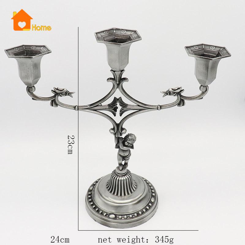 Giá đỡ đèn cầy 3 chân bằng kim loại thiết kế độc đáo trang trí bàn ăn