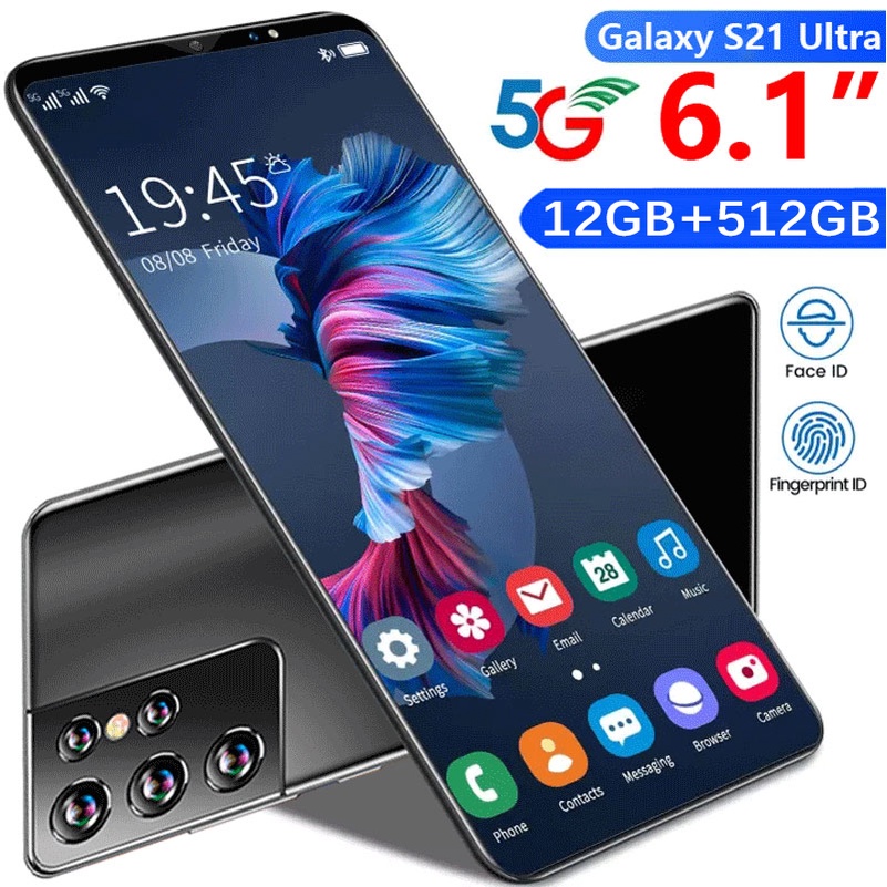 Galaxy S21 Ultra 5G 6.1 Inch Điện Thoại Chính Hãng 2 SIM Điện Thoại 4G/5G 12GB ROM 512GB Điện Thoại Giá Rẻ Android10.1