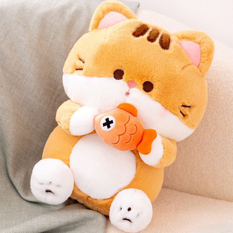 Đồ chơi nhồi bông Hình Mèo Hoạt Hình Đáng Yêu