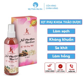 Xịt phụ khoa thảo dược thơm vùng kín, dung dịch phụ khoa giảm huyết trắng se khít 100ml MỸ PHẨM MẸ BIN