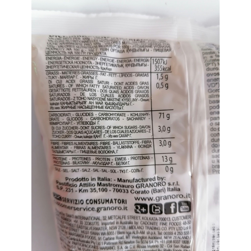 [Gói 500g – Số 49] NUI NHỎ CHỮ C [Italia] GRANORO No 49 Gramigna Coquillettes Pasta