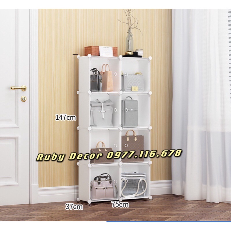 Tủ Đựng Túi Xách Mẫu Mới 2020 - Màu Sắc Đa Dạng - Lắp Ghép Thông Minh