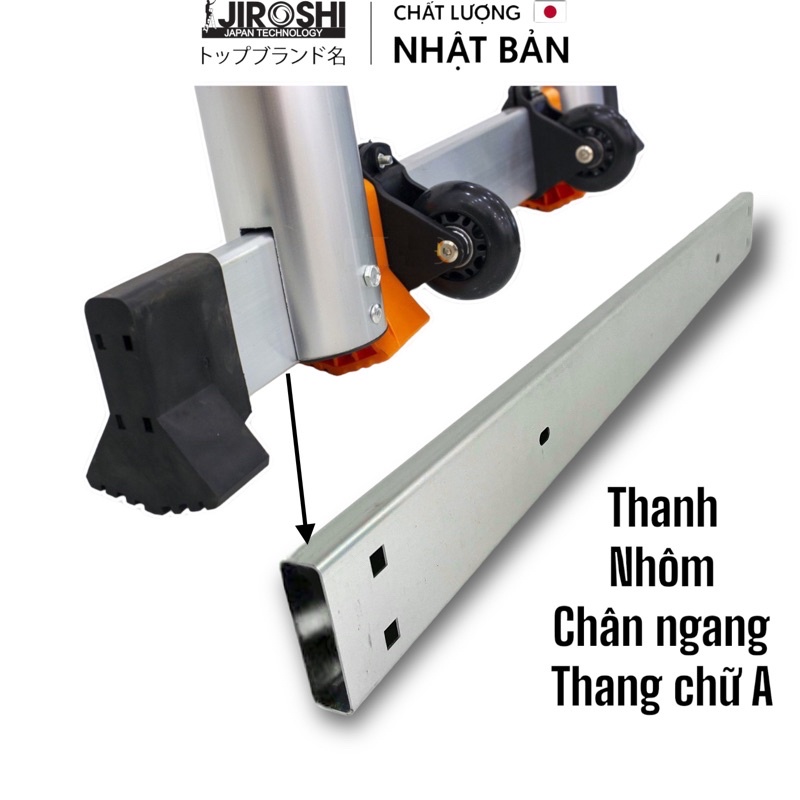 Chân Ngang Thang Nhôm Rút Kèm 2 Đế Cao Su - Phụ Kiện Thang Nhôm Rút