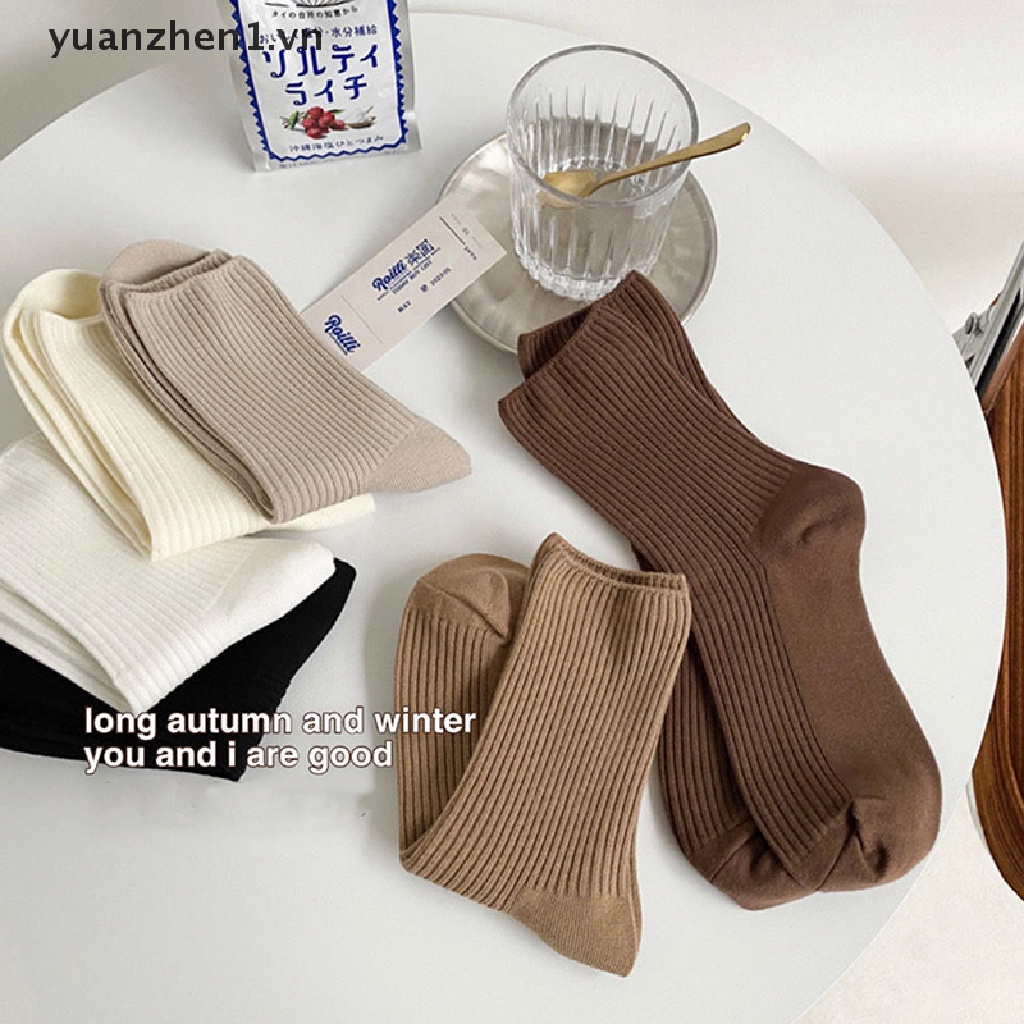 Vớ cotton Cổ Trung Thời Trang Thu Đông Dành Cho Nữ