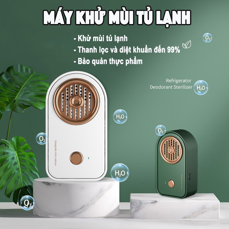 Máy tiệt trùng khử mùi tủ lạnh Thiết Bị Khử Mùi Khử Trùng Máy khử mùi tủ lạnh Máy lọc không khí mini