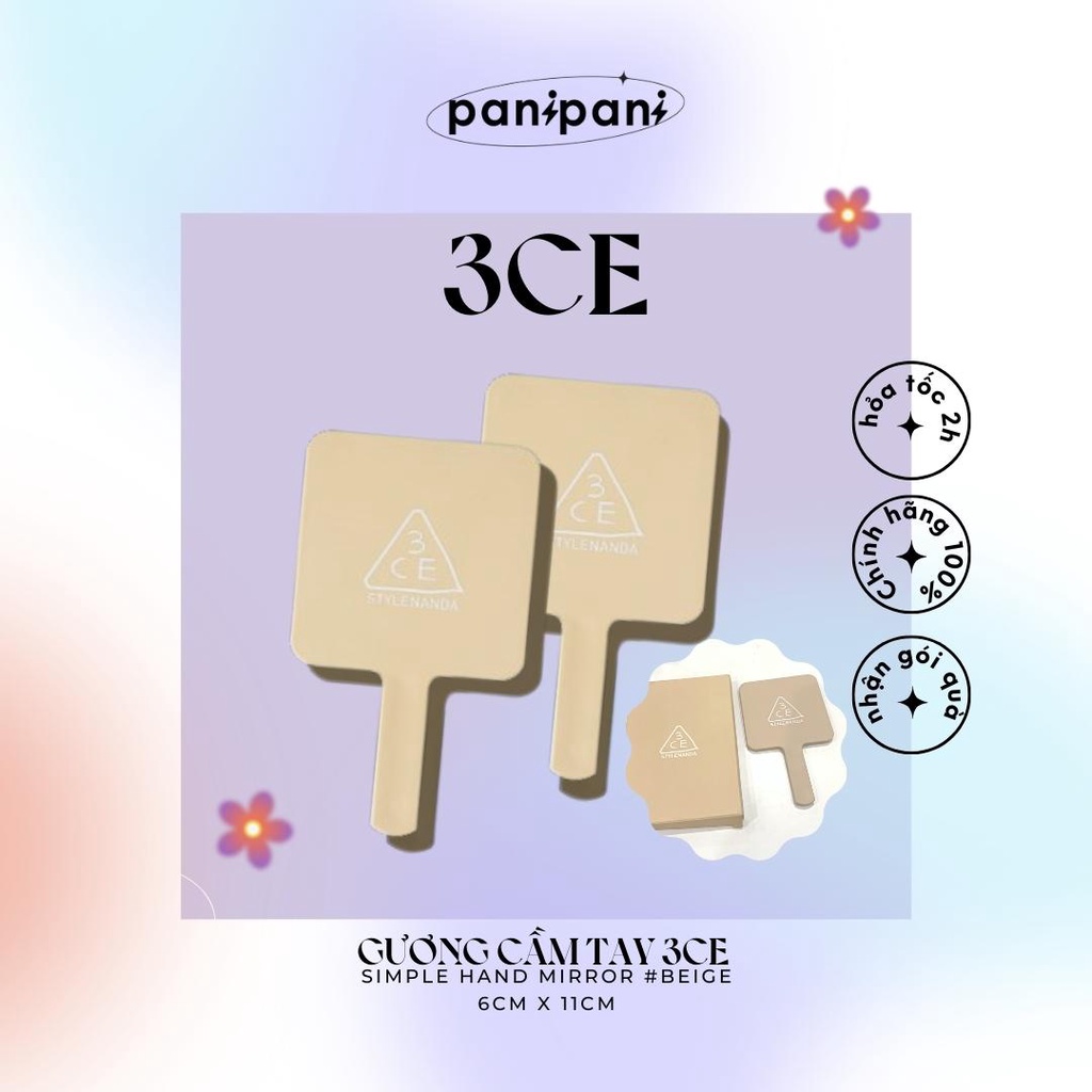 [gift] GƯƠNG CẦM TAY 3CE