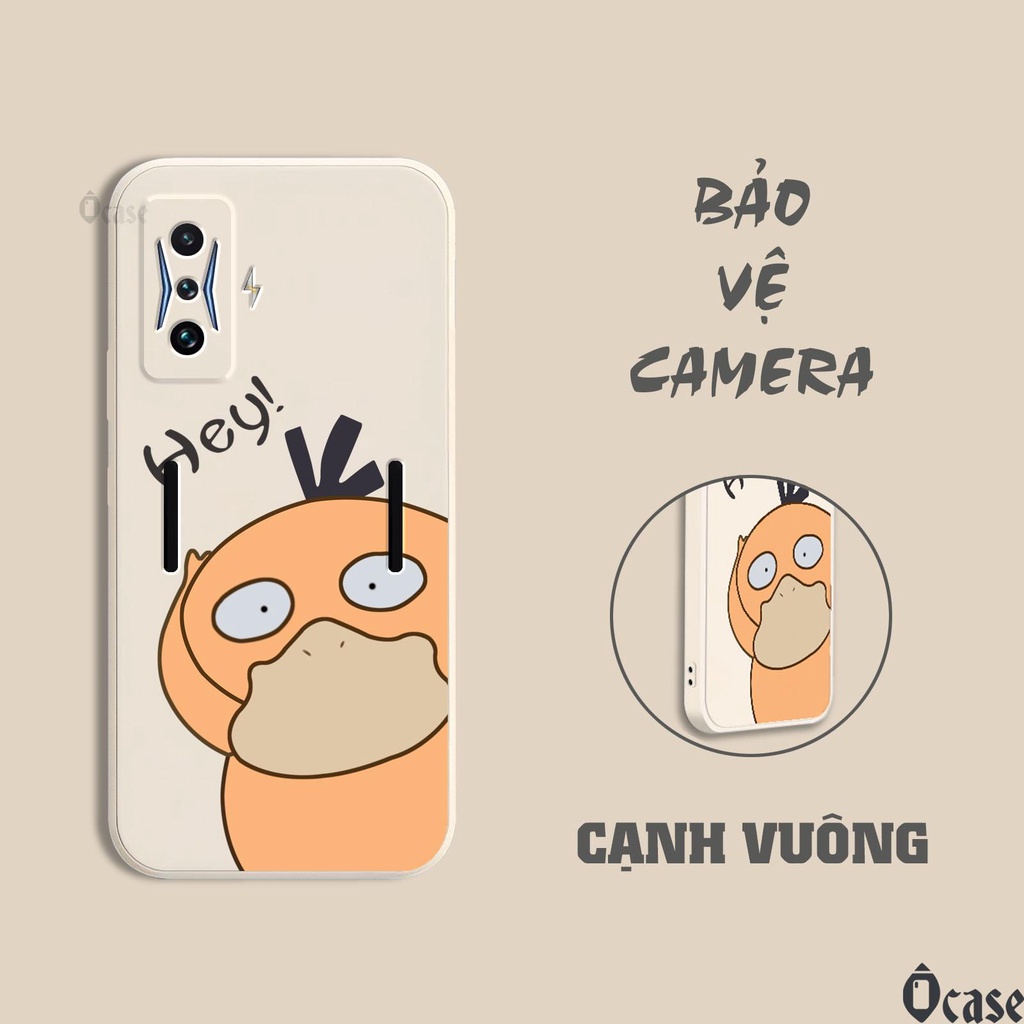 Ốp lưng Xiaomi Redmi K50 / K50 AMGF1 / K50 Gaming / Poco F4 GT in hình Mèo và Vịt vàng cạnh viền vuông có bảo vệ camera