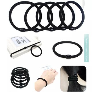 Set 10 dây buộc tóc cho nữ siêu bền có nút gắn charm, combo 10 sợi thun cột tóc