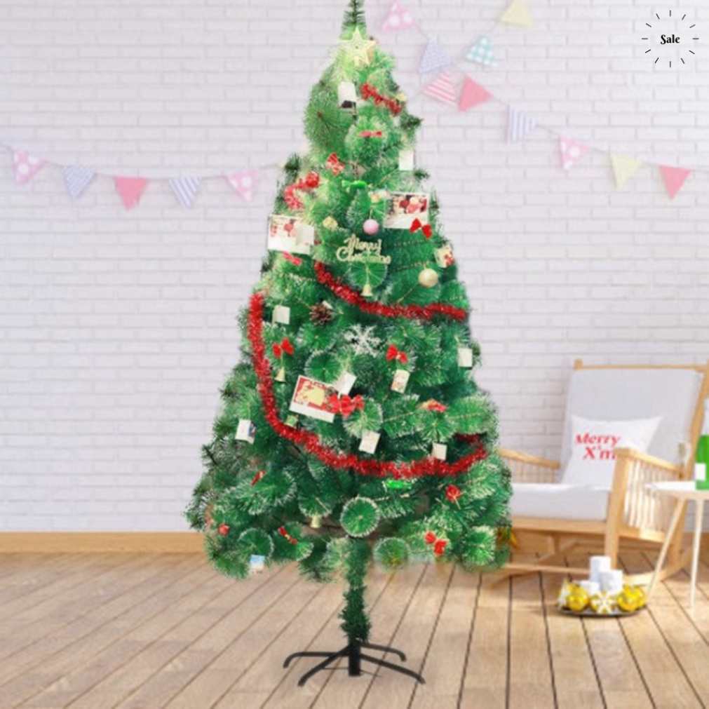 Cây thông noel 1m5 - 1m8 tán dày full phụ kiện trang trí giáng sinh