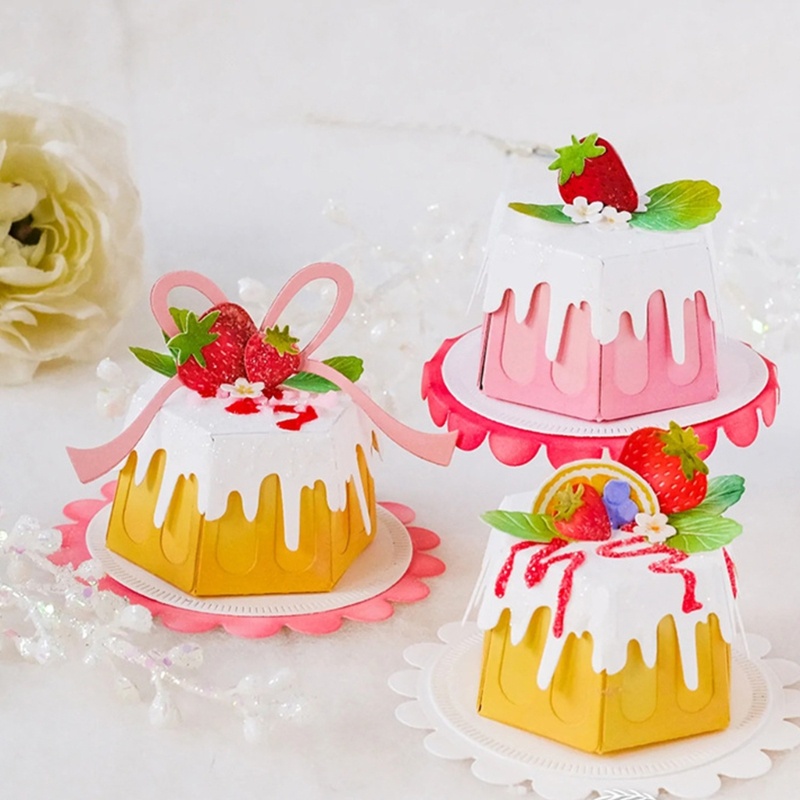 Khuôn Cắt Giấy Kim Loại Hình Hộp Bánh Xinh Xắn