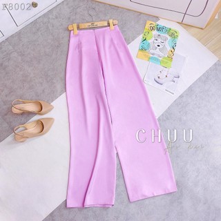 Quần lụa áo dài nữ, quần lụa tím có lưng chun dài 104cm CHUU F9001