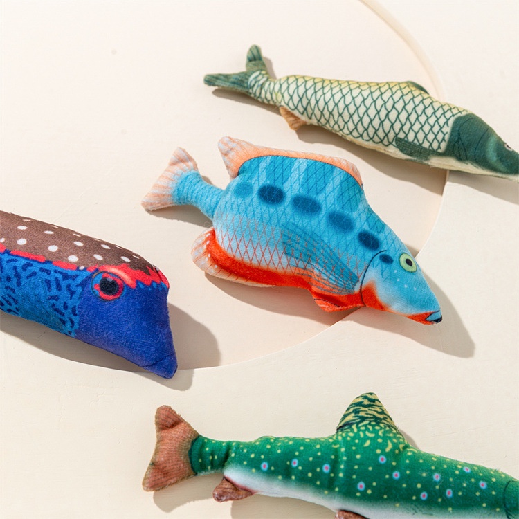 Cá Nhồi Bông Có Âm Thanh Dễ Thương Cho Mèo Cưng