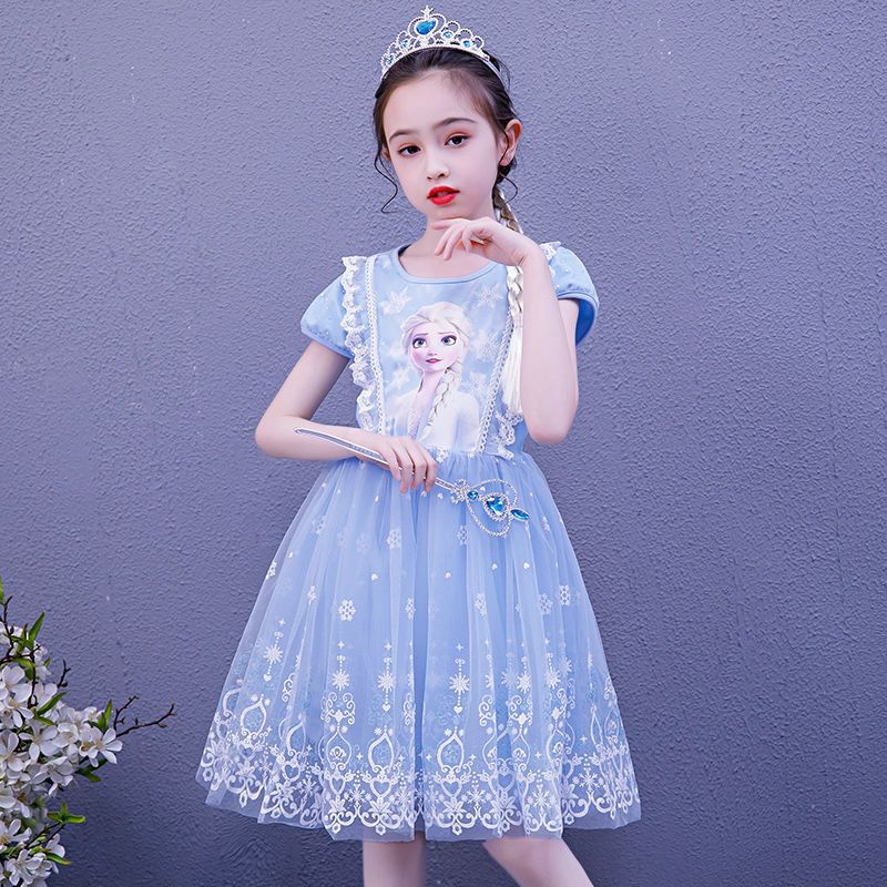 Đầm Snow and Ice Romance Công chúa Aisha Đầm mùa hè cho bé gái Đầm sinh nhật trẻ em Đầm công chúa thời trang