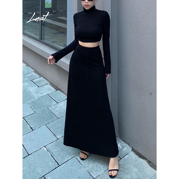 | Chang Tròn | Sét Chân váy + Áo croptop cổ cao Bigsize