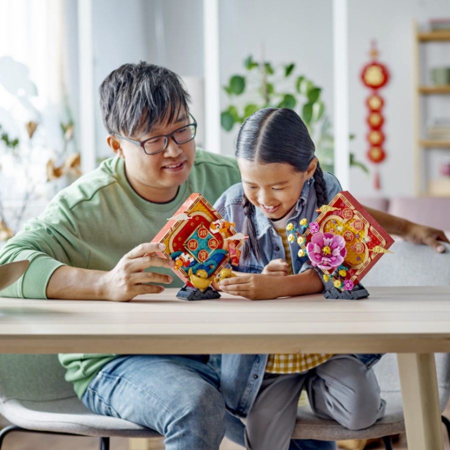 BỘ LẮP RÁP LEGO TẾT 80110 KHUNG TRANH TRANG TRÍ NĂM MỚI