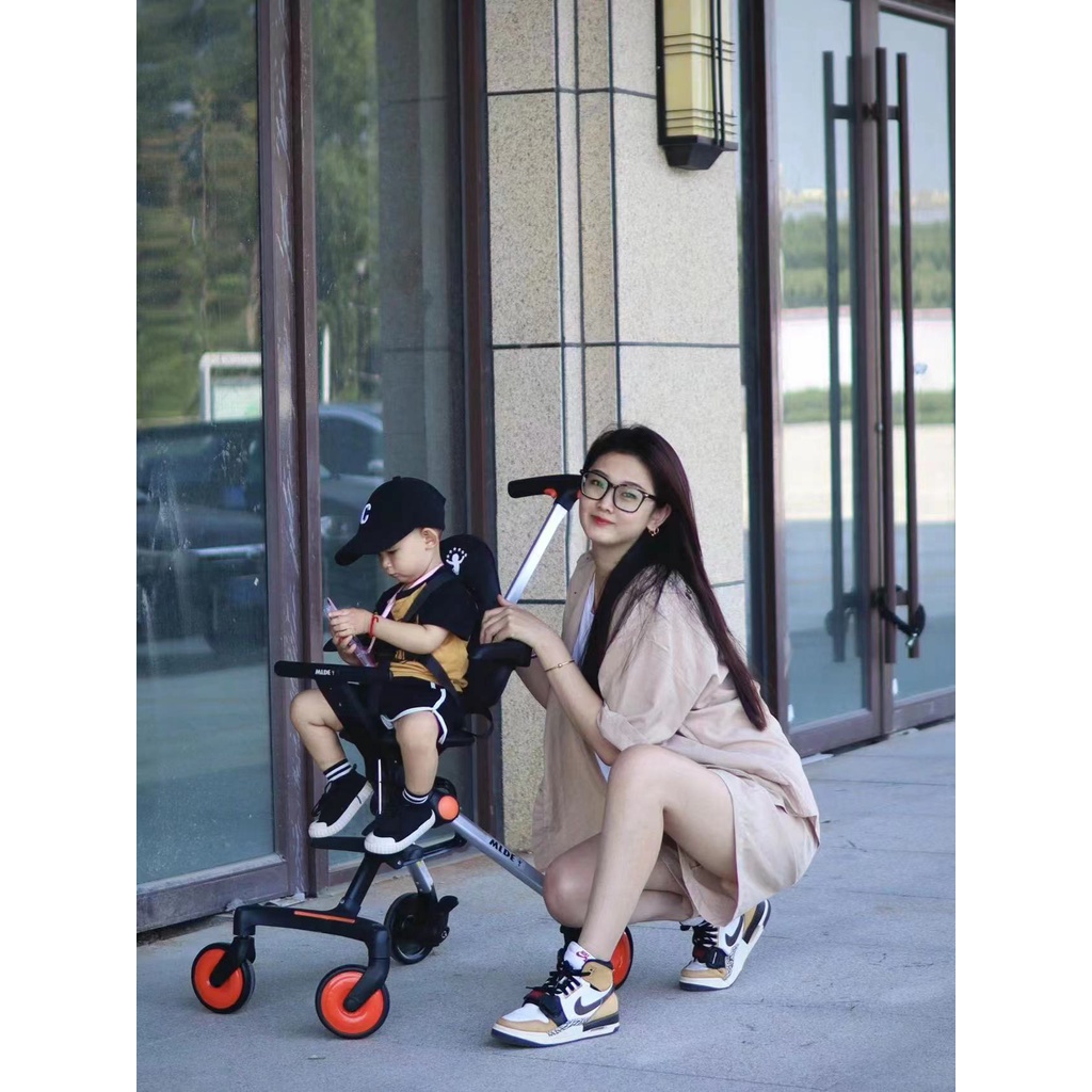 Xe đẩy du lịch cho bé Happybaby siêu gọn, siêu nhẹ trọng lượng 5kg ngả lưng 2 tư thế, chịu lực 25KG