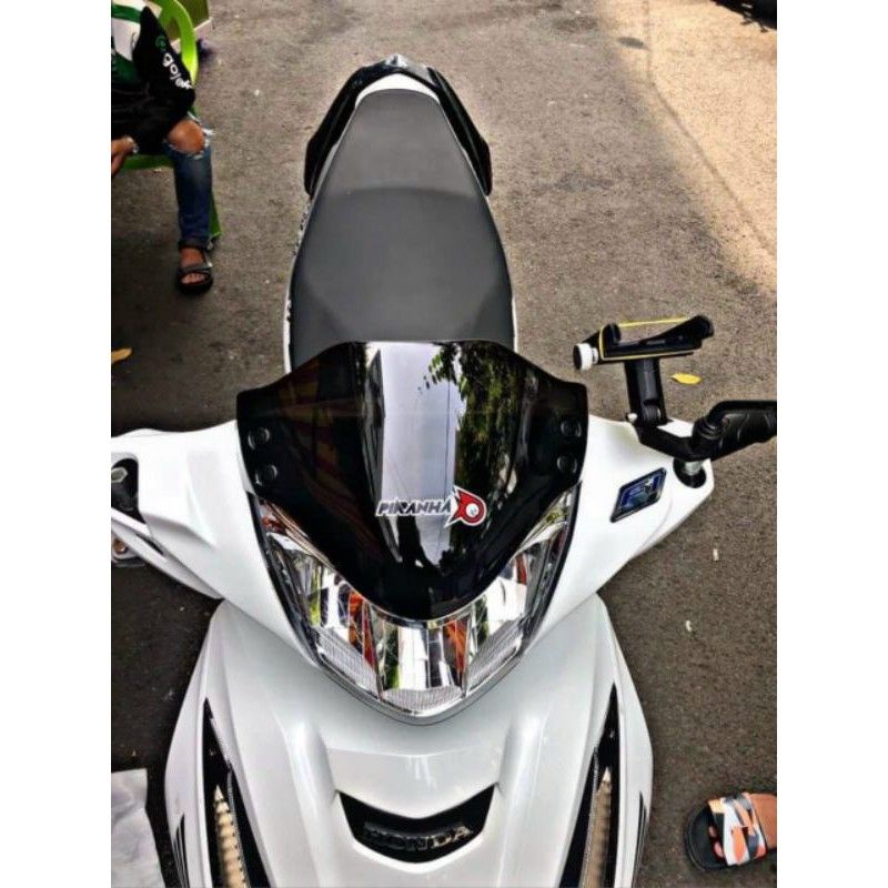 Mão Chắn Gió Xe Fu125 & Wave Thái 125 Đời 2018/2023 Đen Bóng Khối