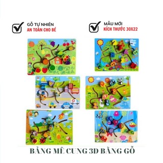 [MẪU MỚI] Đồ Chơi Gỗ Bảng Mê Cung Tìm Đường Giúp Bé Phát Triển Trí Não