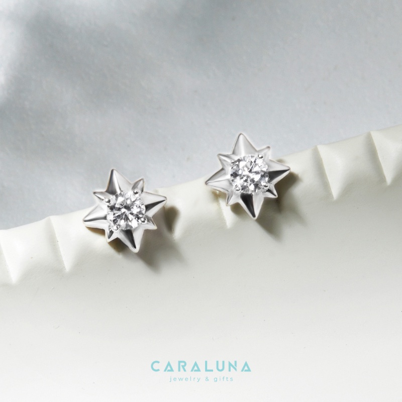 [Có bảo hành] Bông Tai Nụ Stud Bạc Nữ CARA LUNA Sao Đính Đá Date Night - Aphrodite - VYE40