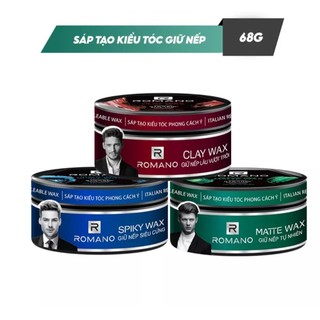 Sáp tạo kiểu giữ nếp tóc Romano Restyleable Wax 68g/hộp