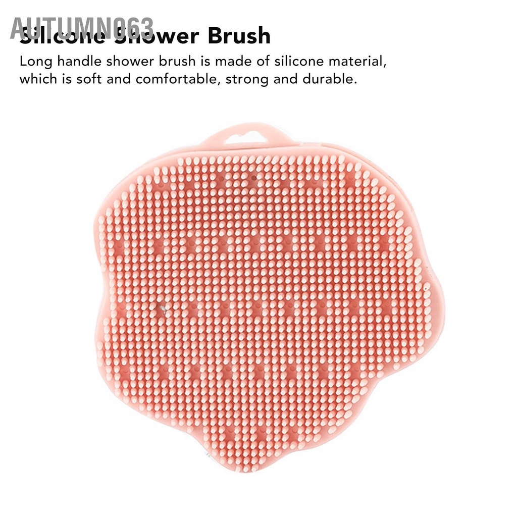 Bàn Chải Tắm Bằng Silicon Tay Cầm Dài Mềm Mại Thoải Mái Tiện Dụng