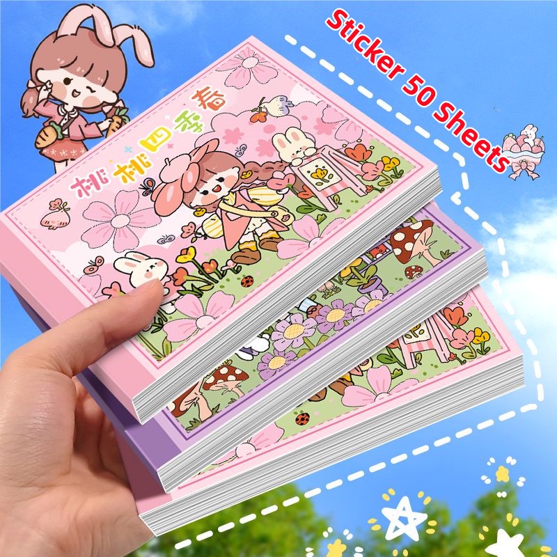 Hình Dán Cute Sticker Dễ Thương 50 Tấm Sổ Sticker / Sticker Trang Trí Sổ Sitker Cute Sticker Decor/Sitker Trang Trí Sổ Tay