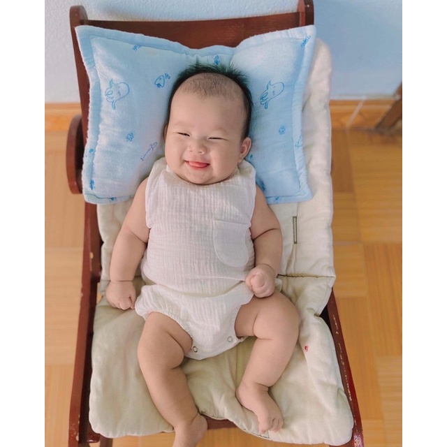 Bodysuit, body, romper, đồ liền thân cho bé sơ sinh vải xô muslin