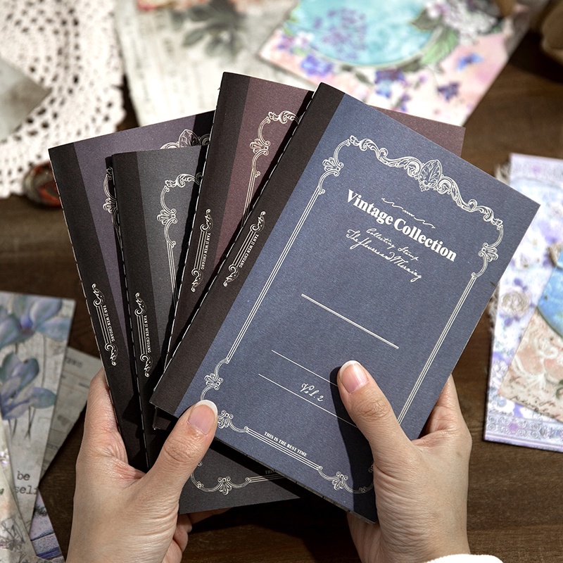 Set 80 Tờ Giấy Làm Sổ Tay / Nhật Ký / Sổ Nhật Ký Phong Cách Retro Vintage