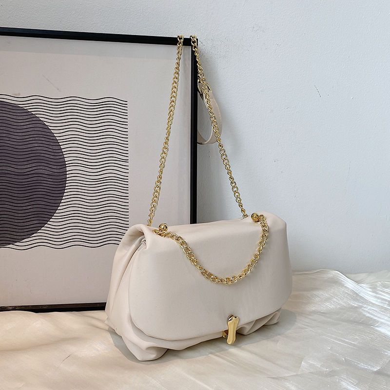 Túi Đeo Vai Hình Vuông Cỡ Nhỏ Thiết Kế Xếp Ly Phong Cách Retro Thời Trang Cao Cấp Cho Nữ