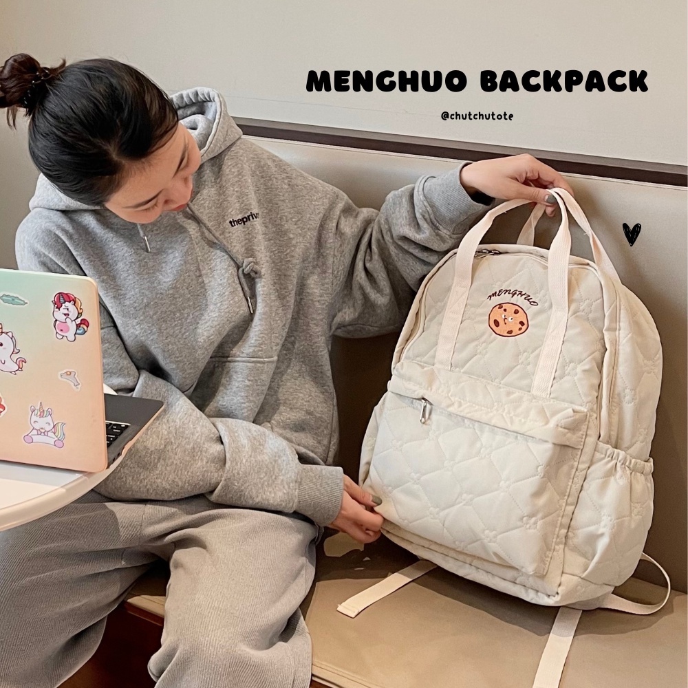 Balo Thời Trang dễ thương chất liệu trần bông dầy dặn 3 màu cực xinh (đựng laptop 15inch)