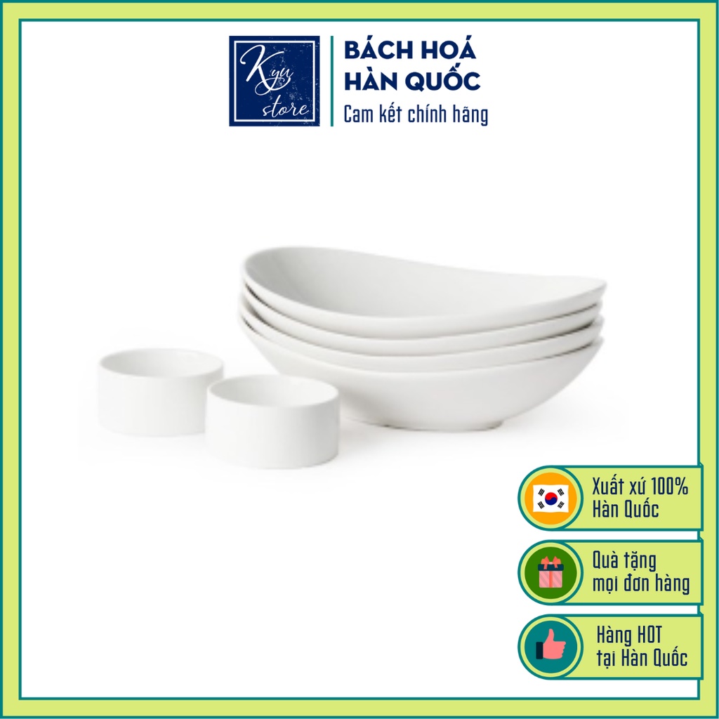 [Hàng Chính Hãng] Bộ 2 bát + 4 đĩa Clime gốm sứ phong cách Hàn Quốc, hiện đại và trang nhã, an toàn sức khỏe