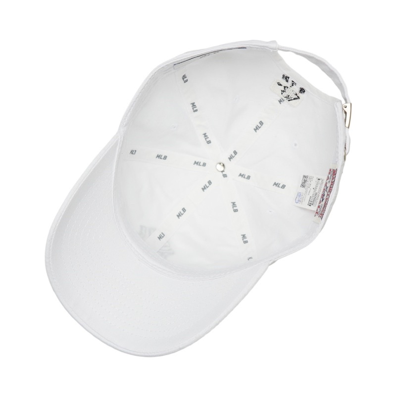 Mũ MLB trắng chữ NY đen