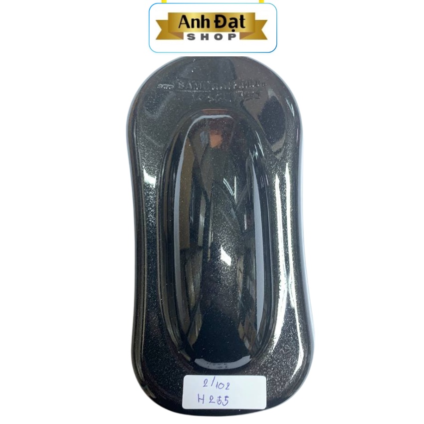 Sơn xịt samurai màu đen ánh kim H255* 400ml, kháng xăng A92, A95, chống rạn nứt, bình xịt