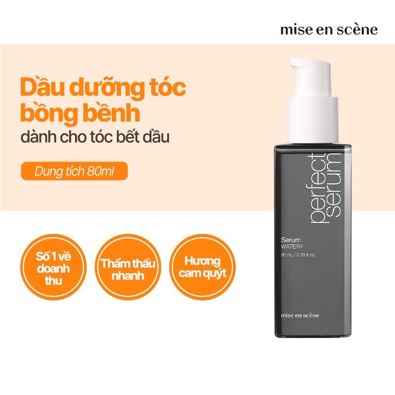 Dưỡng Tóc Mise En Scene All New Perfect Hair Serum Styling và Golden Morocco