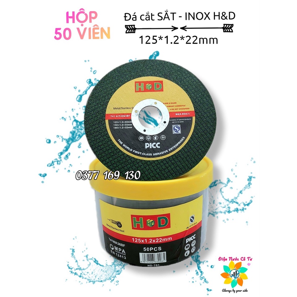 Lon 50 viên đá cắt kim loại Inox 1 tấc con Hổ