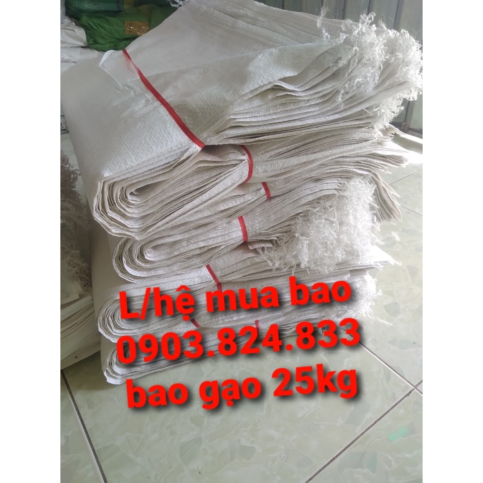 50 cái bao trắng đựng gạo 25kg