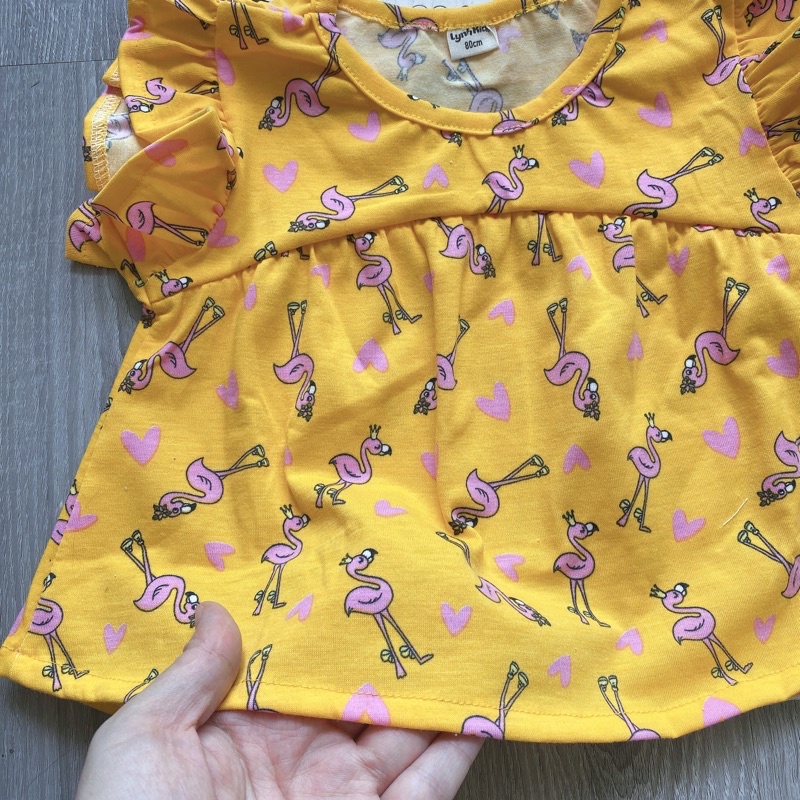 Đồ bộ tay bèo babydoll bé gái