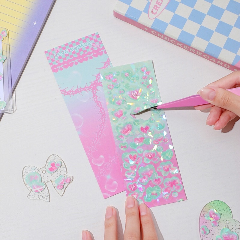 Sticker love bubble_hình dán trang trí top,card