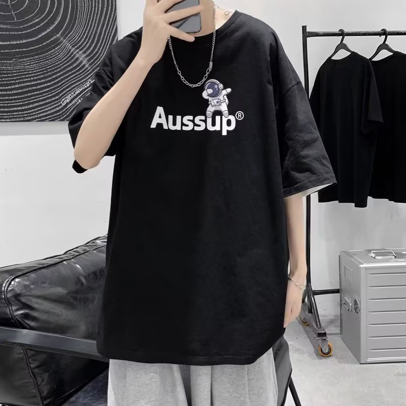 Áo Thun Tay Ngắn Cỡ Lớn In Hoạt Hình Kiểu hip-hop Đường Phố Cá Tính Cho Nam Và Nữ