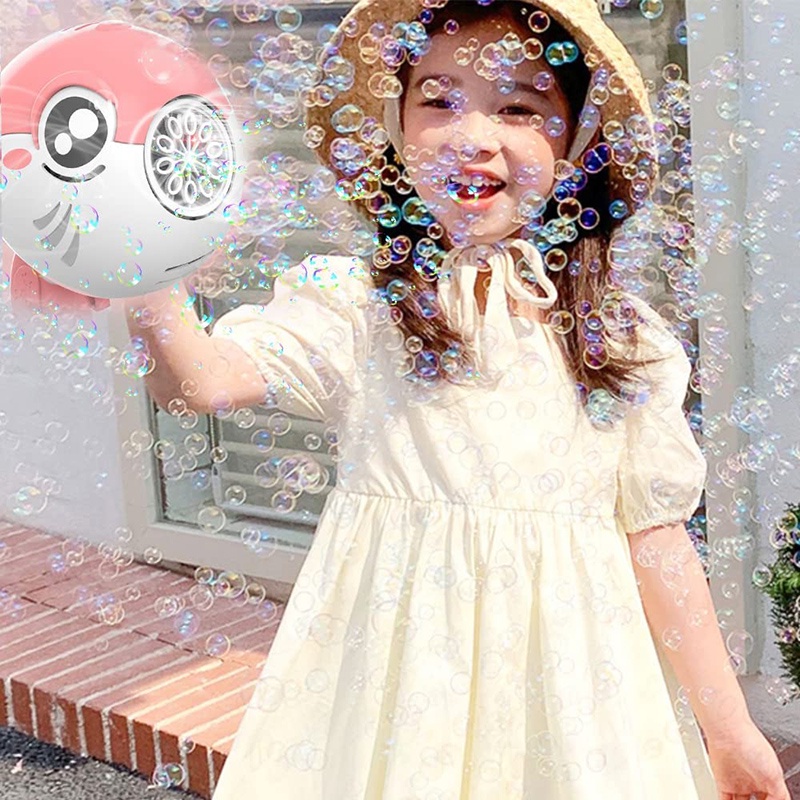 Máy Thổi Bong Bóng Tự Động 10 Lỗ Hình Cá Dễ Thương Cho Bé Gái