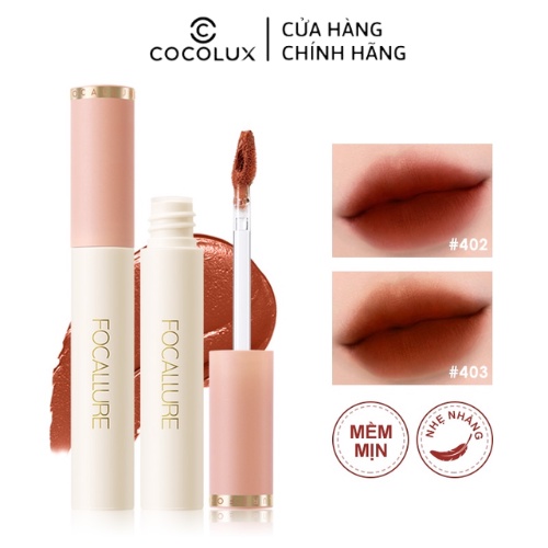 Son kem lỳ FOCALLURE Velvet Smooth Lip Glaze 24g Màu Nhung Mượt Mà