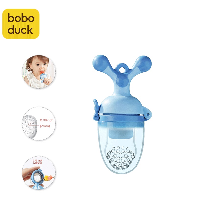 ăn trái cây núm vú giả Núm ti giả Boboduck bằng silicon tập ăn trái cây cho bé